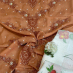 Unstitched Chikankari Kurta and Dupatta Set