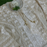 Premium Chikankari Moonga Silk Kurta Dupatta Set